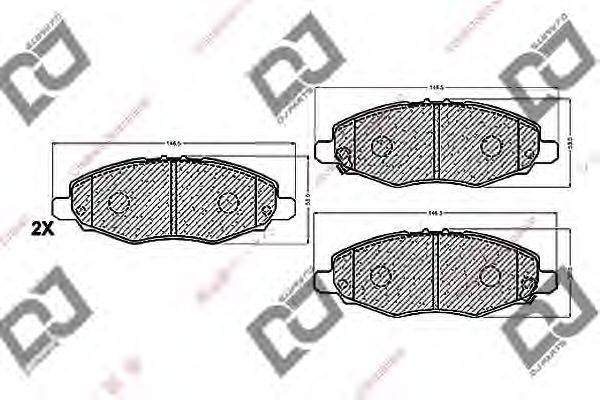 set placute frana,frana disc