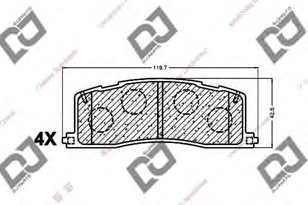 set placute frana,frana disc