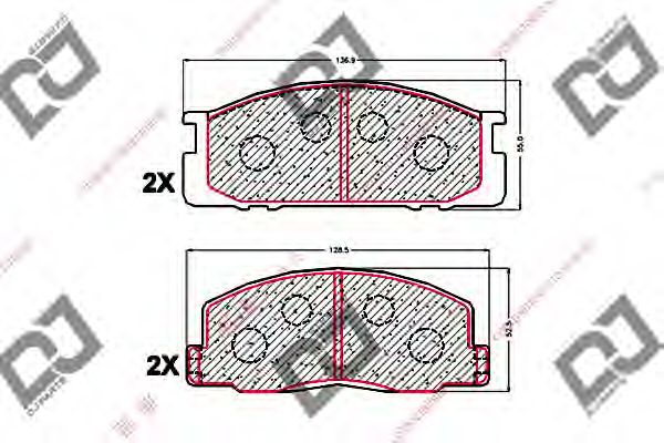 set placute frana,frana disc