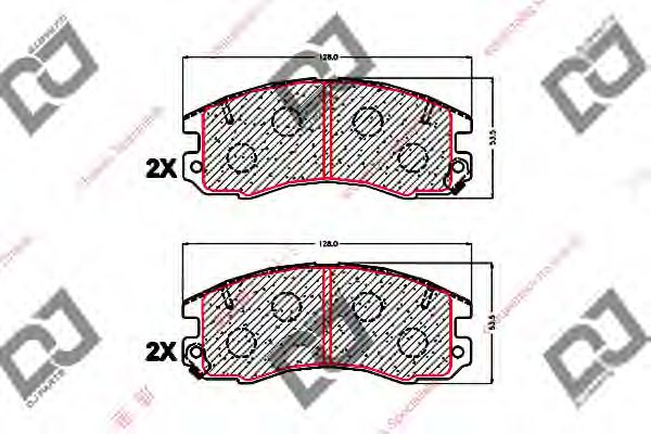 set placute frana,frana disc