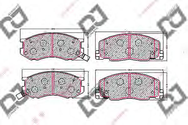 set placute frana,frana disc