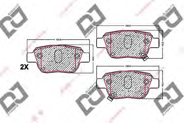 set placute frana,frana disc