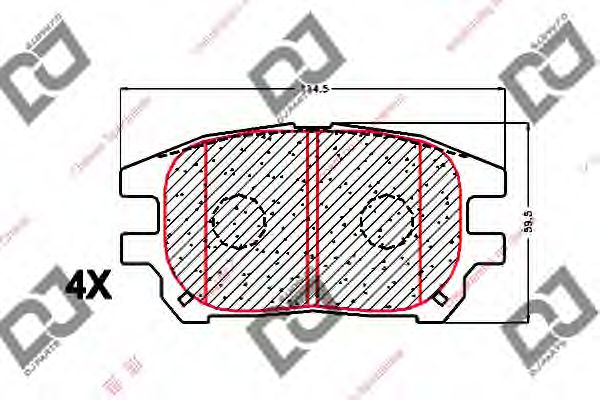 set placute frana,frana disc