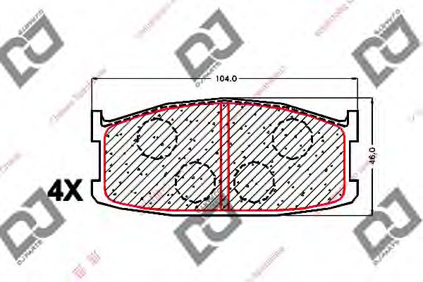 set placute frana,frana disc