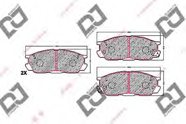 set placute frana,frana disc