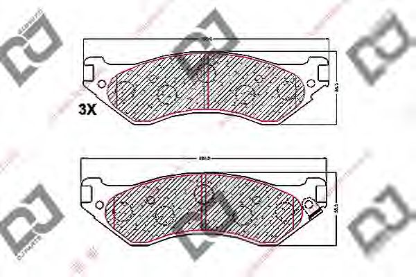 set placute frana,frana disc