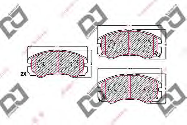 set placute frana,frana disc