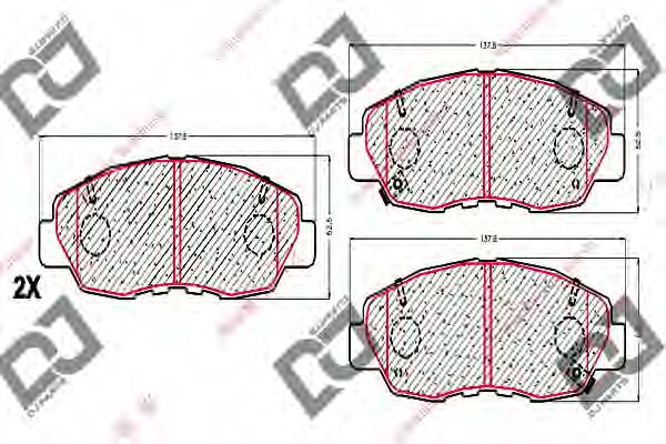 set placute frana,frana disc