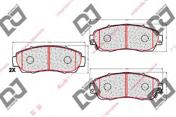 set placute frana,frana disc