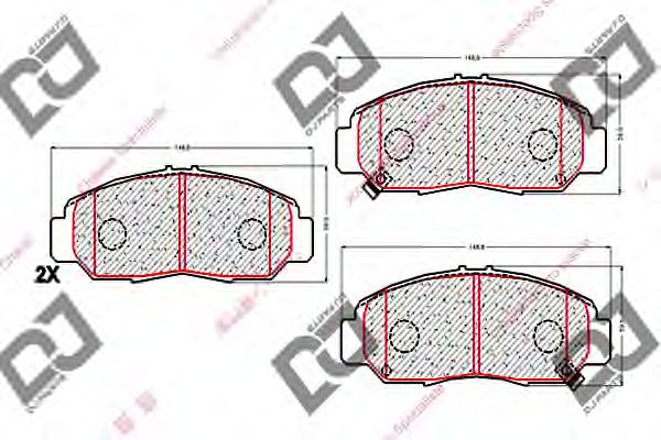 set placute frana,frana disc