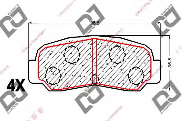 set placute frana,frana disc