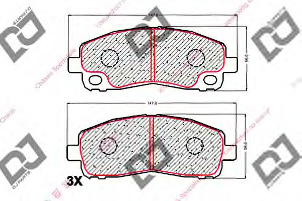 set placute frana,frana disc