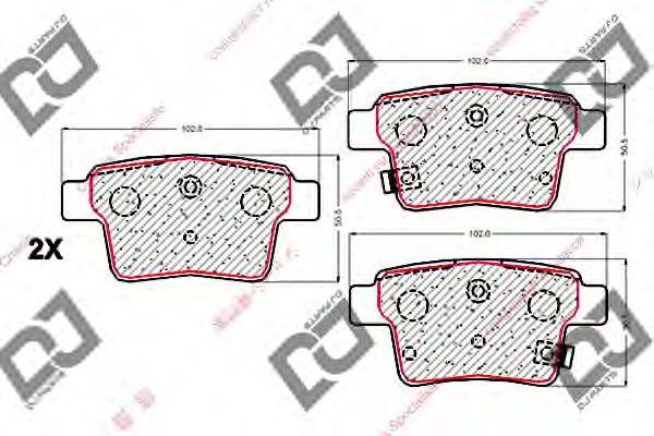 set placute frana,frana disc