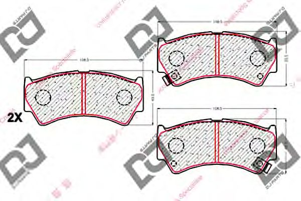 set placute frana,frana disc