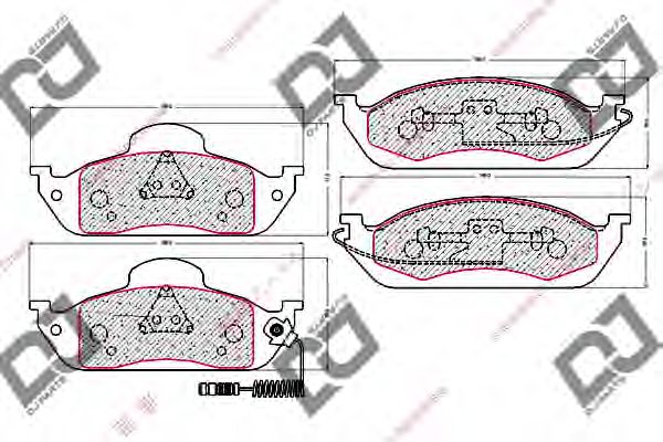 set placute frana,frana disc