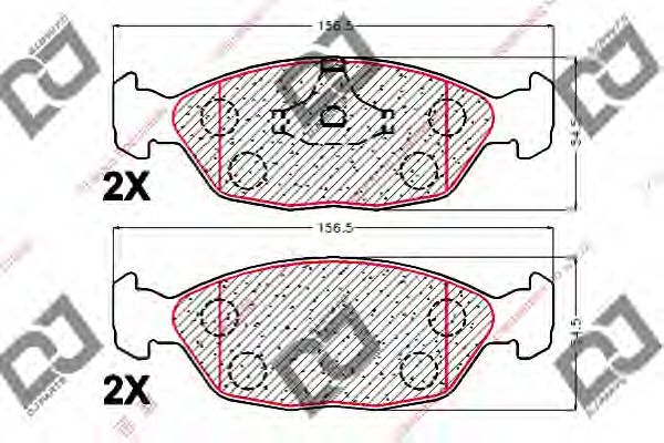 set placute frana,frana disc