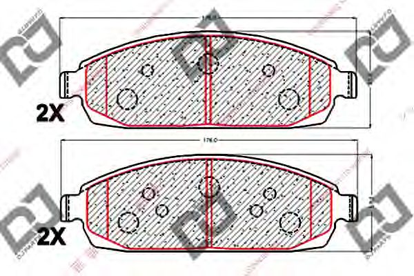 set placute frana,frana disc