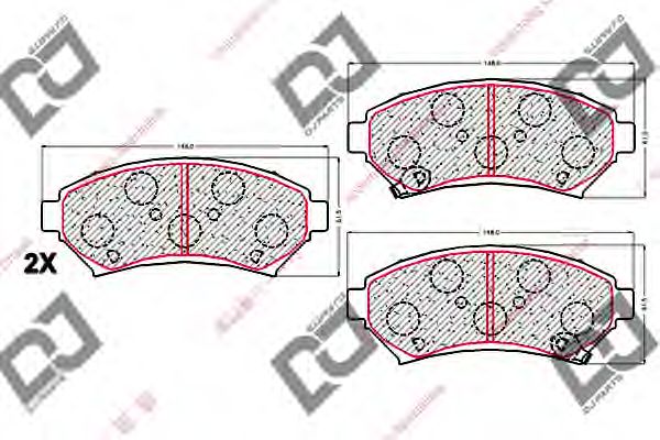 set placute frana,frana disc