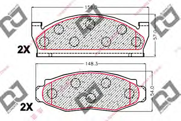 set placute frana,frana disc