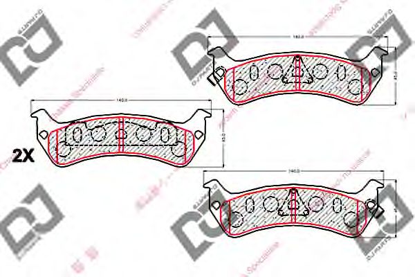 set placute frana,frana disc