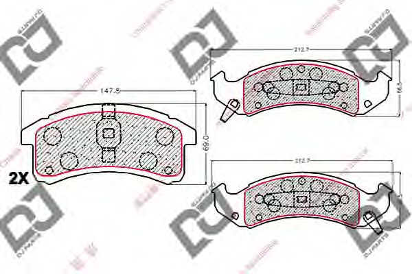 set placute frana,frana disc