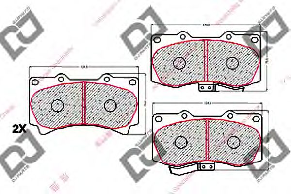 set placute frana,frana disc