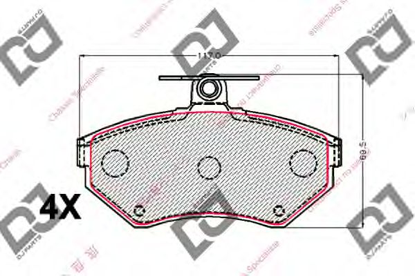 set placute frana,frana disc