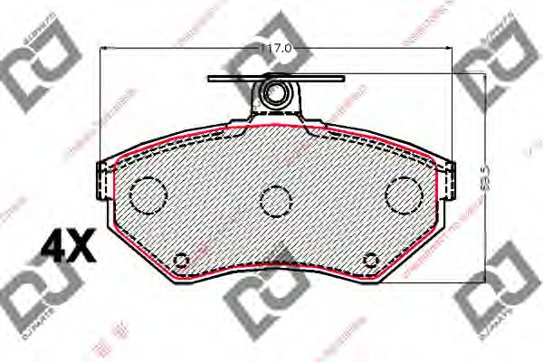 set placute frana,frana disc