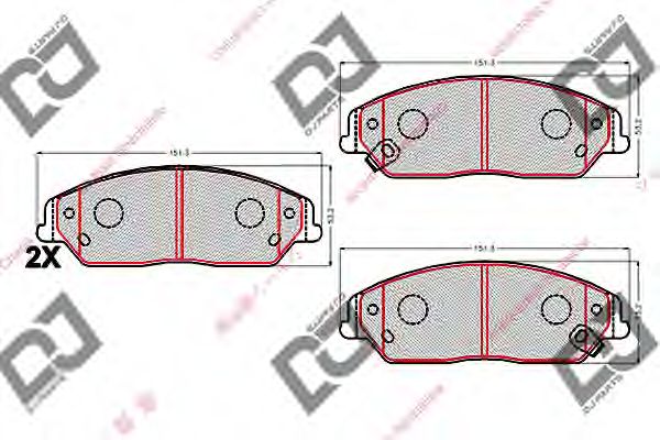 set placute frana,frana disc