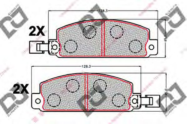 set placute frana,frana disc