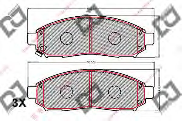 set placute frana,frana disc