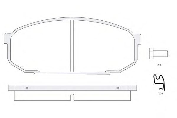 set placute frana,frana disc