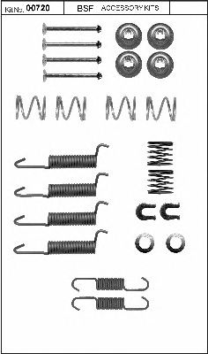 set accesorii, saboti frana parcare