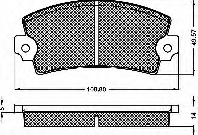 set placute frana,frana disc