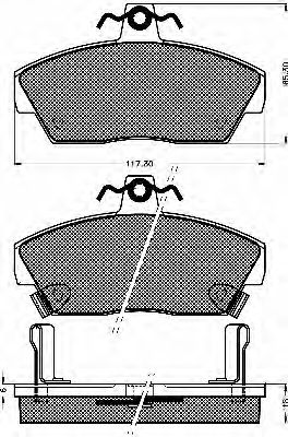 set placute frana,frana disc