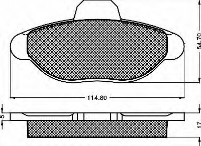 set placute frana,frana disc