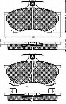 set placute frana,frana disc