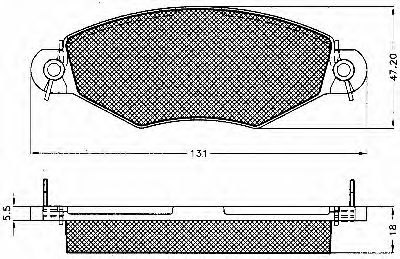 set placute frana,frana disc