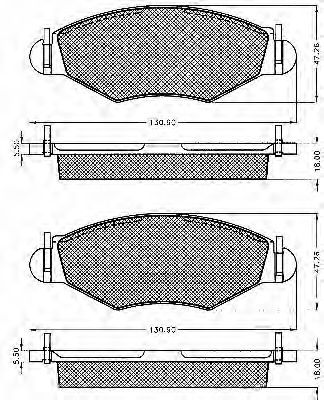 set placute frana,frana disc