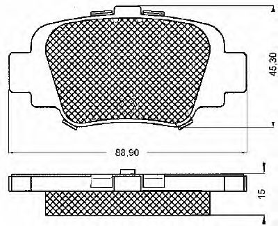 set placute frana,frana disc