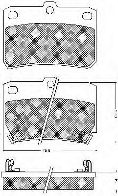 set placute frana,frana disc