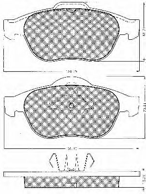 set placute frana,frana disc