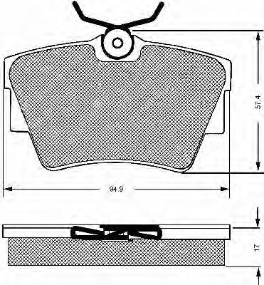 set placute frana,frana disc