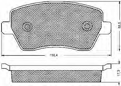 set placute frana,frana disc