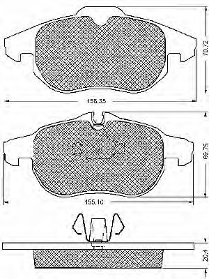 set placute frana,frana disc