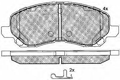 set placute frana,frana disc