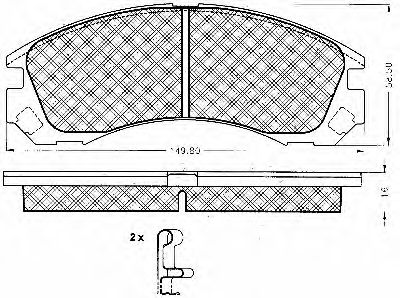 set placute frana,frana disc