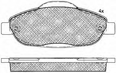 set placute frana,frana disc