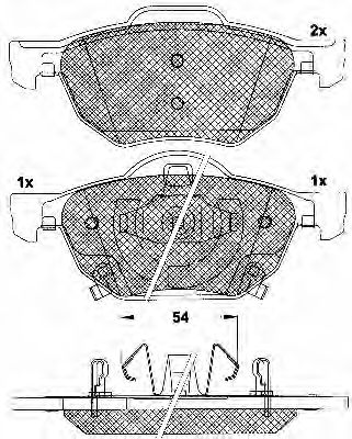 set placute frana,frana disc