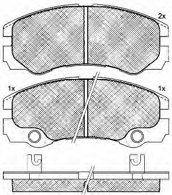 set placute frana,frana disc